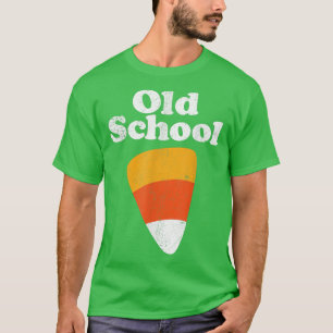 Old School Halloween Candy Corn Funny 70's 80's Co T-Shirt