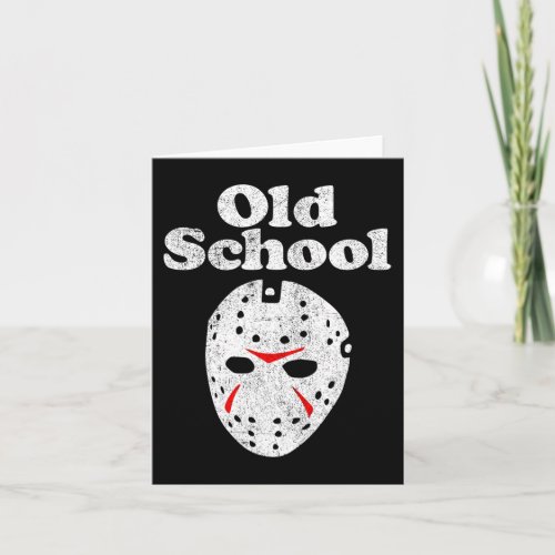 Old School Halloween Hockey Mask Horror Movie 803 Card