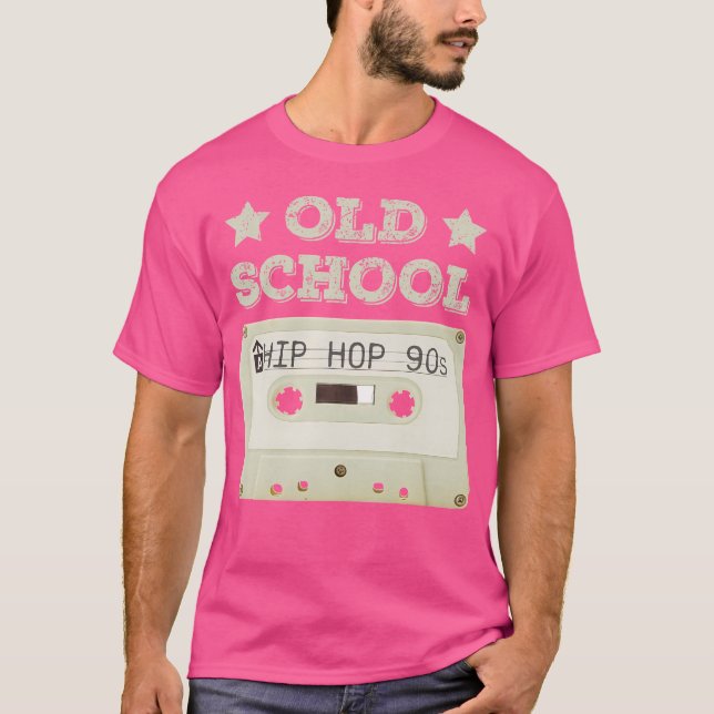 Old School Hip Hop Cassette Tape Rap Music Lovers T-Shirt (Front)