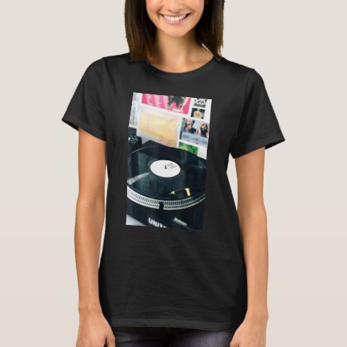 Old School Hip Hop Music DJ Vinyl Record T_Shirt