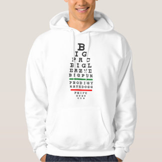 Old School Hip Hop Music Rap Legends Eye Chart 90s Hoodie