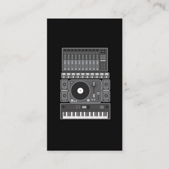 Old School Hip Hop Rap Music Beat Maker DJ Gift Business Card (Front)