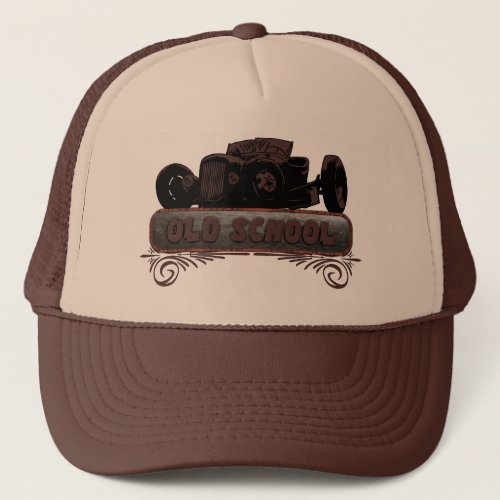 Old School Hot Rod Trucker Hat