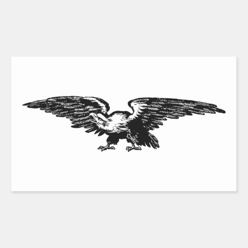 Old school illustration Bald Eagle Stickers