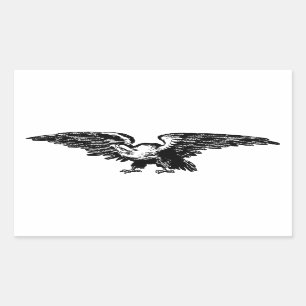 Old school illustration Bald Eagle Stickers
