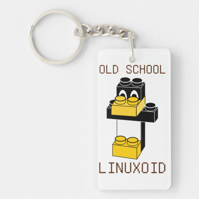 OLD SCHOOL LINUXOID KEYCHAIN (Front)