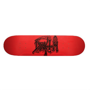 Old school logo red on black deck