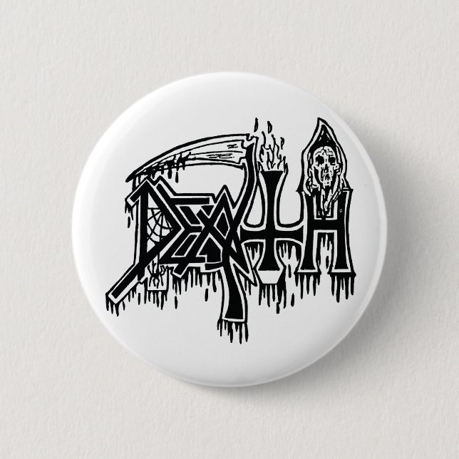 Old School Logo white button (Front)