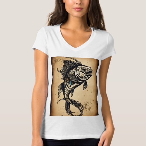 Old School Memento Mori Skull and Snake Tattoo T_S T_Shirt