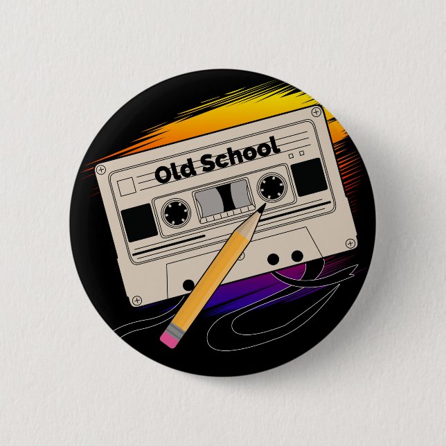 Old School Memories Button (Front)