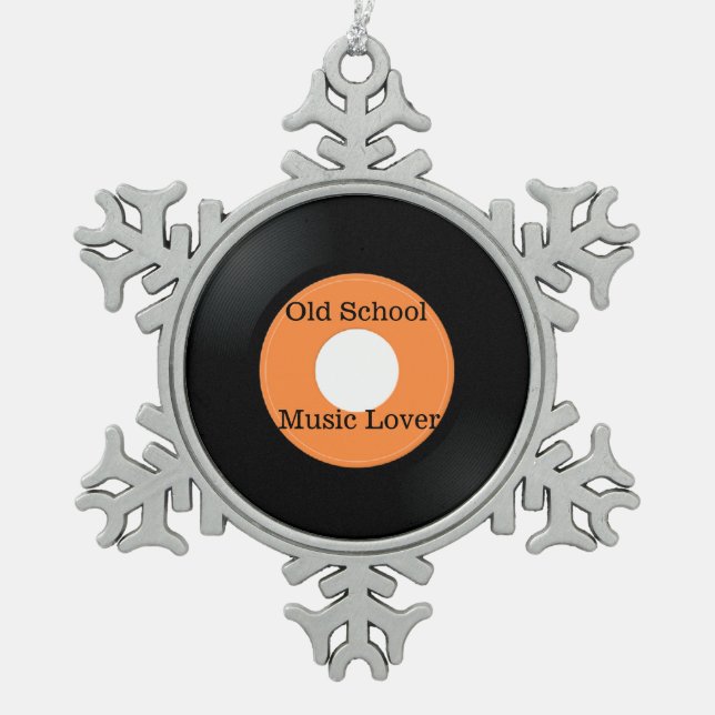 Old School Music Lover Ornament (Front)