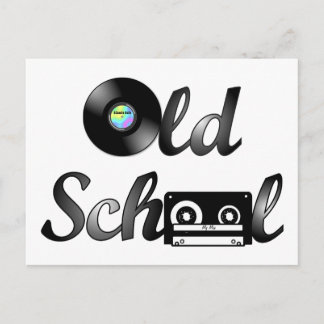 Old School Music Media Postcard
