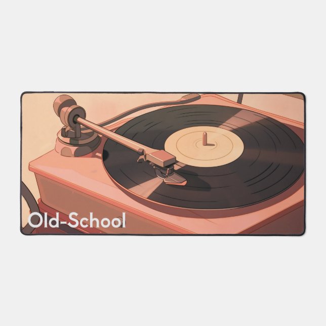 Old-School Music Vibes Desk Mat (Front)