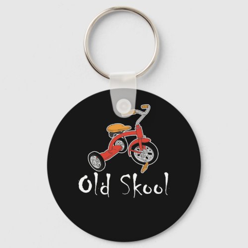 Old School Old Skool Tricycle Bike Trike Keychain