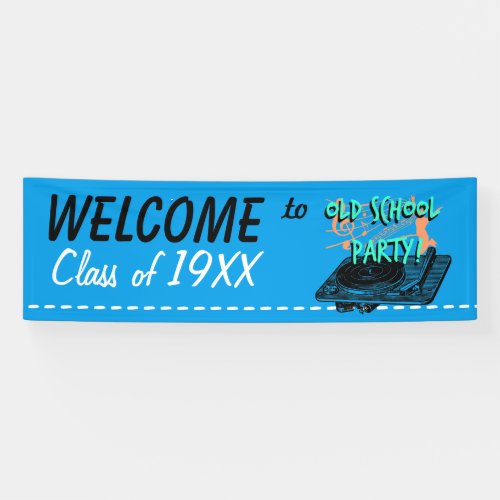 Old School Party and Class Customizable Banner