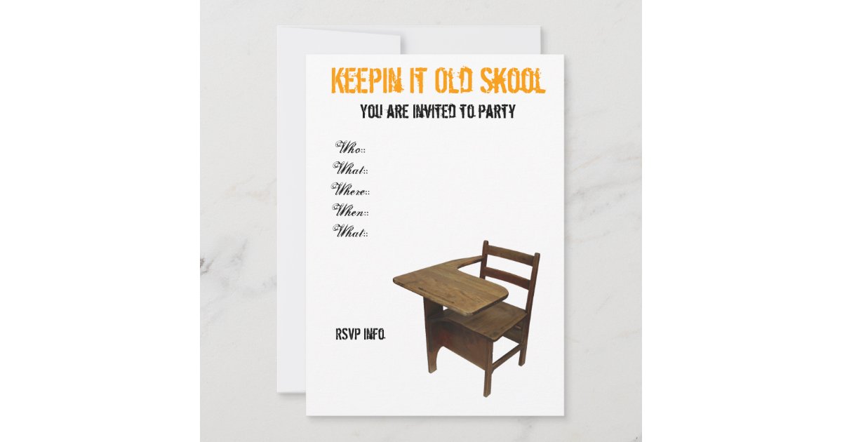 Old School Party Invitation Zazzle