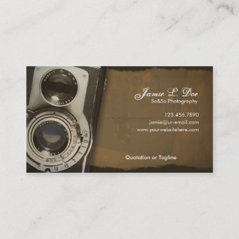 Old School Photography Business Card by TheBizCard at Zazzle
