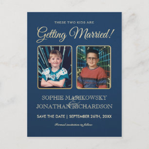 Old School Photos Save the Date Postcard