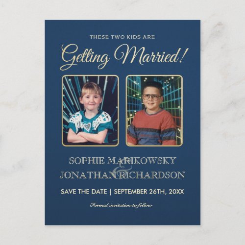Old School Photos Save the Date Postcard