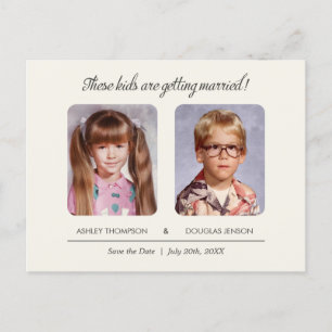Old School Photos Save the Date Postcard