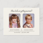 Old School Photos Save The Date Postcard at Zazzle