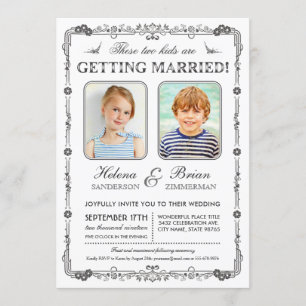 Old School Photos Wedding Invitation