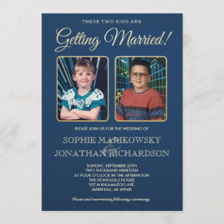 Old School Photos Wedding Invitation