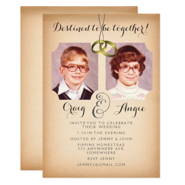 Old School Photos Wedding Photo Invite