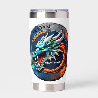 Old School Pickleball Dragon blue  Insulated Tumbler