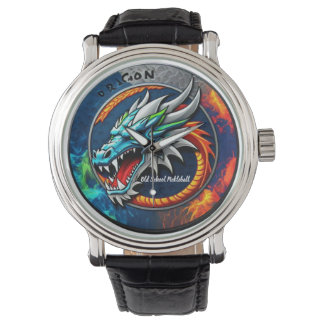 Old School Pickleball Dragon blue watch