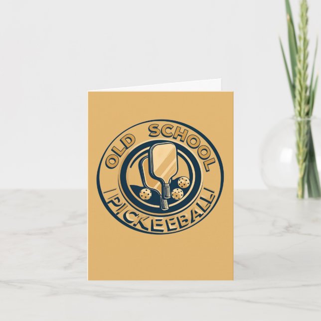 Old School Pickleball Paddle  Card (Front)