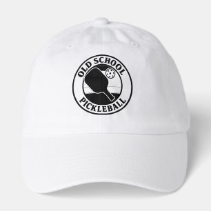Old School Pickleball sport cap black white
