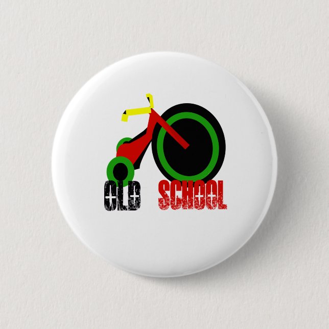 Old School Pinback Button (Front)