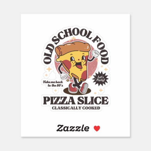 Old school Pizza slice Sticker