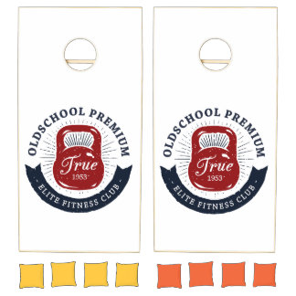 Old School Premium True 1953 Elite Fitness Club Cornhole Set