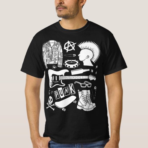 Old School Punk Rock Skater Style T_Shirt