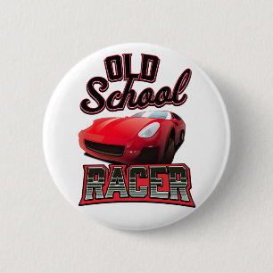 Old School Racer Logo Button