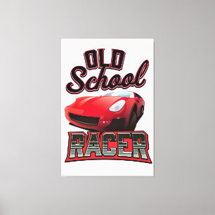 Old School Racer Logo Canvas Print