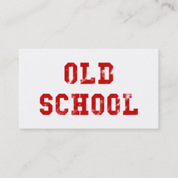 Old School Red Business Cards | Old Skool Gifts by robby1982 at Zazzle