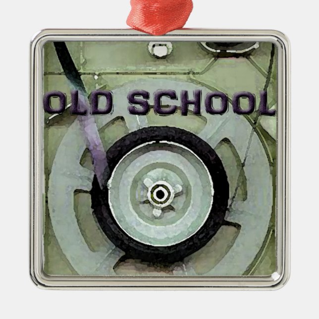 Old School Retro 8 Track Cassette Tape Metal Ornament (Front)