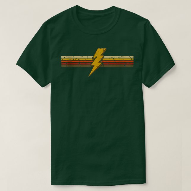 Old School Retro Lightning Bolt goldenera Fitness  T-Shirt (Design Front)