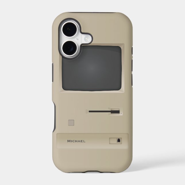 Old School Retro  PC Computer Iphone Case (Back)