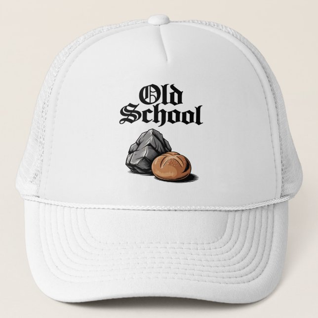 Old School Rock and Roll Trucker Hat (Front)