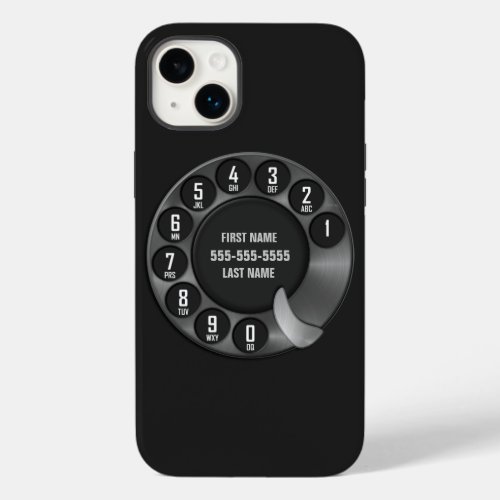 Old School Rotary Dial Phone Black Case_Mate iPhone 14 Plus Case