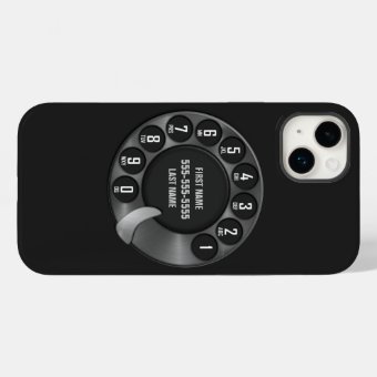 Old School Rotary Dial Phone Black Case-Mate IPhone Case | Zazzle