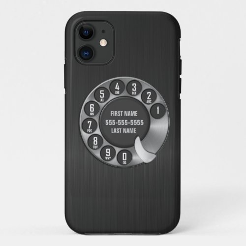 Old School Rotary Dial Phone iPhone 11 Case