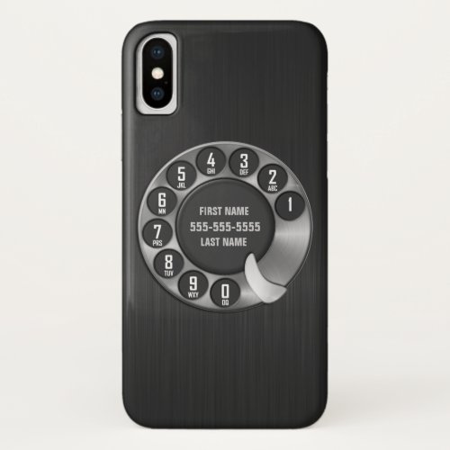 Old School Rotary Dial Phone iPhone X Case