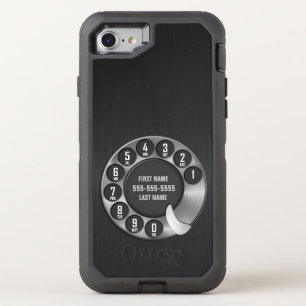 Old School Rotary Dial Phone OtterBox Defender iPhone SE/8/7 Case