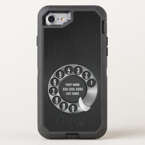 Old School Rotary Dial Phone OtterBox Defender iPhone SE87 Case