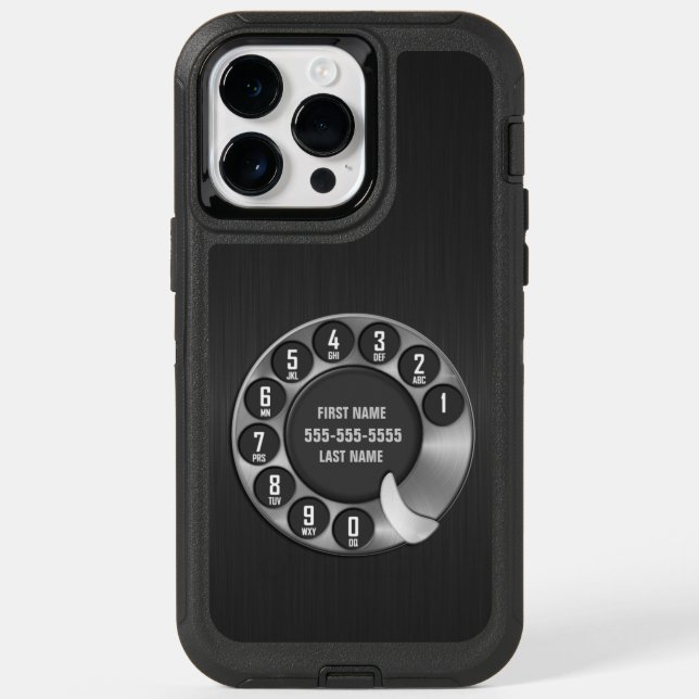 Old School Rotary Dial Phone Otterbox iPhone Case (Back)